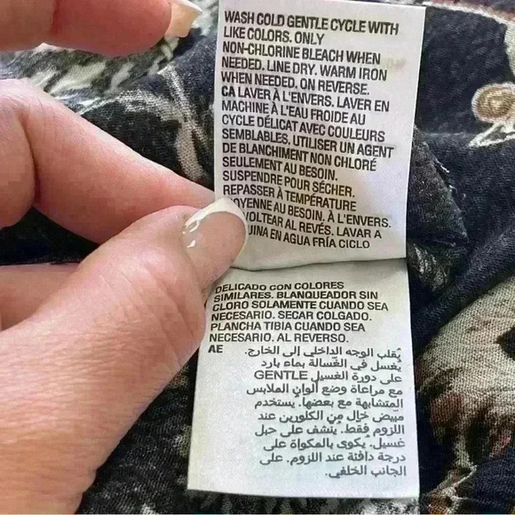 Style & Co Petite Gauze Tired Shift Dress Black Floral Size PXL NWT Bohemian - Picture 13 of 14